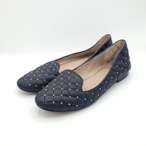 Vince Camuto Lilliana Studded Flats Black Textured women's size 9